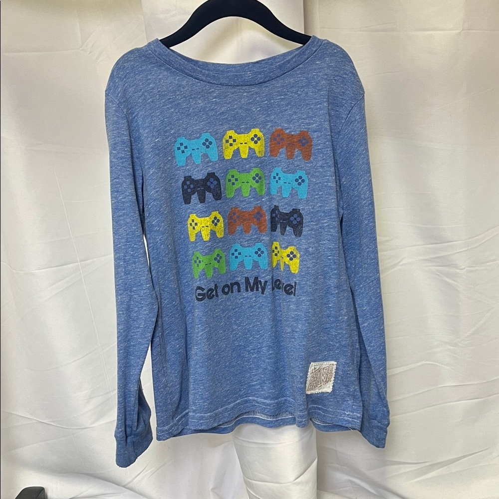 The original retro brand Kids Long Sleeve Tee with gaming Design blue size 6